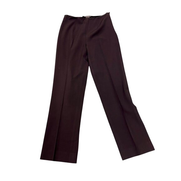 Ralph Lauren Black Label Designer Black Wool Blend Side Zip Pants Size 4 - Picture 1 of 6